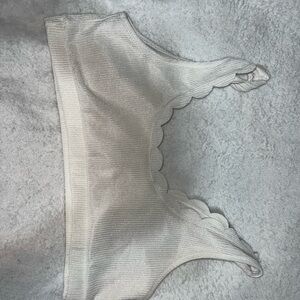 Elegant Cream Scalloped Bralette